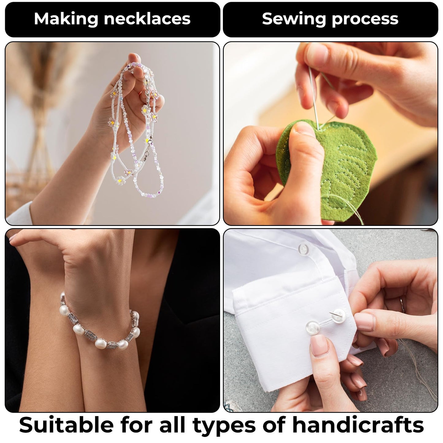 2 PCS Fishing Thread Bait Elastic 0.2 Mm Length Clear Fishing String Nylon Elastic Invisible Fishing Line Stretchy Bait String 656 Feet per Spool with Clear Storage Case