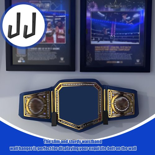 Wrestling Championship Belt Display Holder for Wall, Belt Horizontal Wall Mount Organizer, Wall Mounted Belt Display for Wrestlers Championship Hanging Display