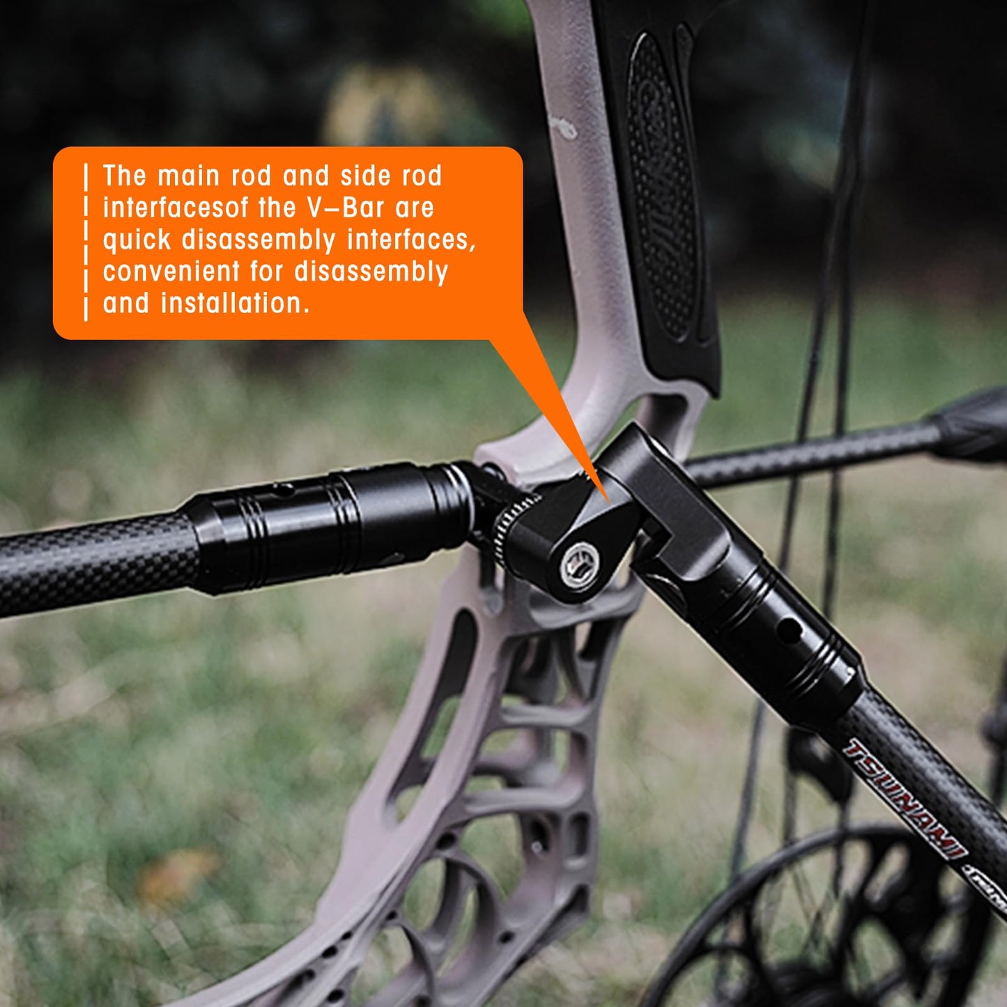 LWAND Single Side V-Bar Stabilizer Mount Quick Disconnect for Compound Bow