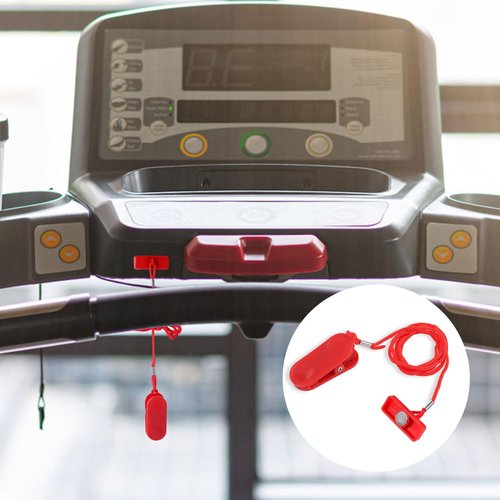 Treadmill Magnet Safety Key Replacement, Universal Treadmill Safety Key Magnetic Running Machine Switch Rectangle Emergency Stop Lock for Most Treadmills Accessories