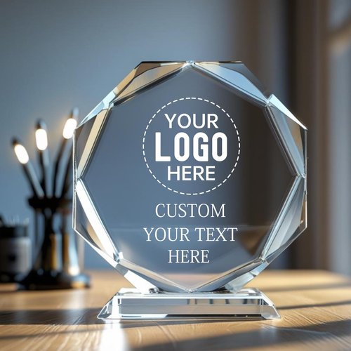Spricoz Personalized Crystal Trophy Award - Plaques Personalized Engraved Names for Employee Recognition - Coworker Employee Appreciation Gift - Anniversary Farewell Retirement Gift (White)