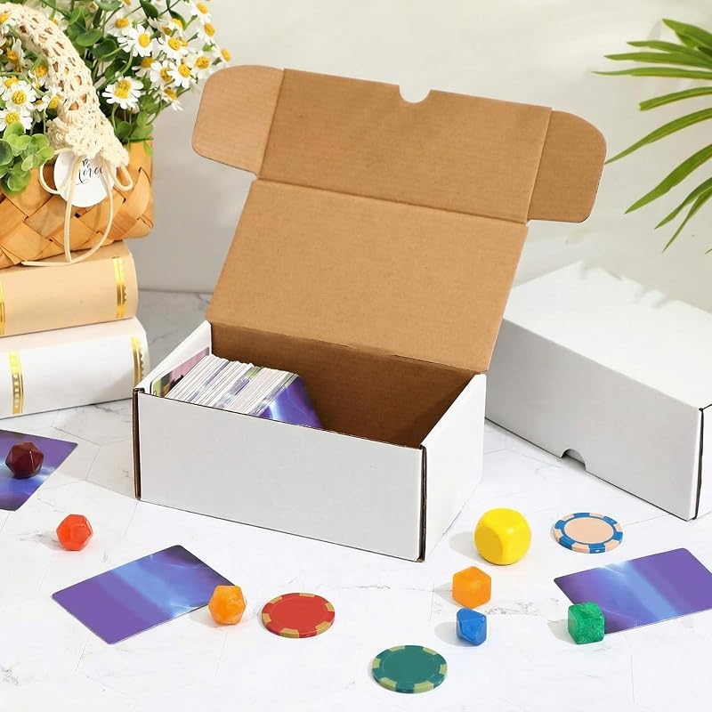 60 Pcs 400-Card Cardboard Trading Card Storage Box - White (Variation: White+60)