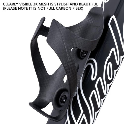 HUALONG Bicycle Bike Water Bottle Holder Plastic Nylon Plus Carbon Water Bottle Cage for Road Bikes Mountain Bike Cup Holder, Wrench with Screw for Diameter 70-74 mm Water Bottles, 2 Pack