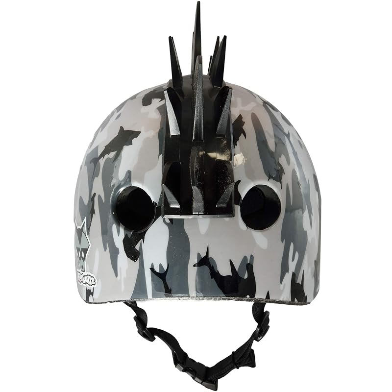 Sharkmo Bike Helmet for Kids - Black, One Size, Adjustable Sizing