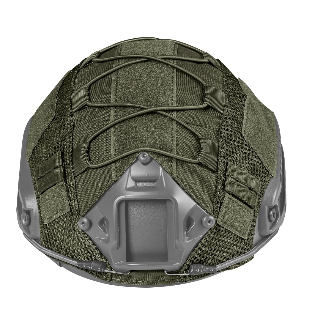 IDOGEAR SPORTS Tactical Helmet Cover for Fast Helmets - Camo M/L Size - Durable 500D Nylon Tactical Gear for Airsoft, Paintball, Hunting(Ranger Green)