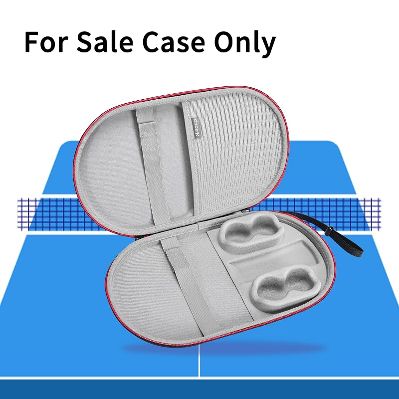 RLSOCO Black Ping Pong Paddle Case – Holds 2 Paddles & 4 Balls, Hexagon Cyber Shape