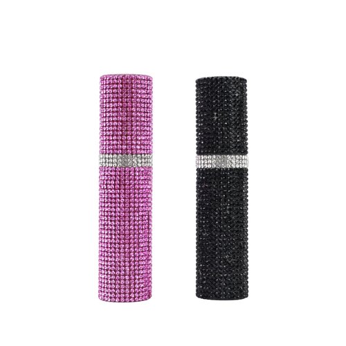Lipstick Stun Guns Self-Defense with LED Flashlight,Covered in Diamonds,Rechargeable Mini Stun Gun with Keychain for Woman,Essential for Personal Self-Protection