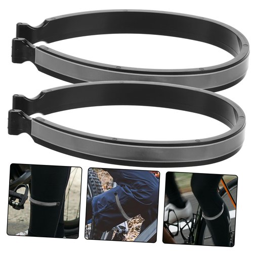 KESYOO Reflective Cycling Pants Clips Leg Band for Bicycle Seats Bike Riding Reflective Straps Cycling Accessory