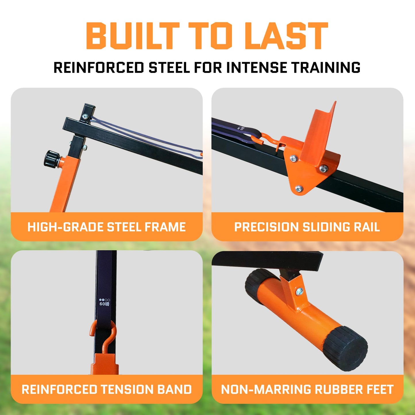 ACELETIQS Baseball Pitching Lead Leg Trainer – Adjustable Stride & Resistance Trainer for Pitchers – Improve Power, Balance & Mechanics – Heavy-Duty Steel Pitching Training Aid
