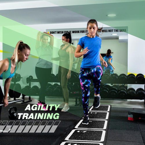 WinnerWhy Rubber Agility Ladder 15 ft Non-Slip Rubber Speed Agility Training Ladder for Soccer Football Footwork Training Equipment for Fitness Boxing Sports Quick Exercise Gym Workout