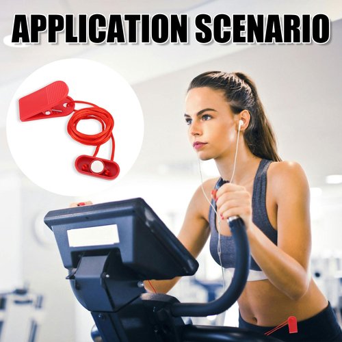 Treadmill Magnet Safety Key Replacement, 1.7x0.7in Magnetic Safety Switch Universal Treadmill Emergency Stop Magnet for Running Machines Treadmills (Flat Oval)