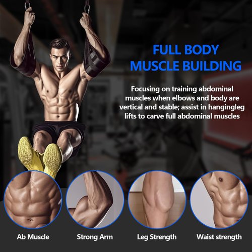 Gym Hanging Ab Sling Straps: Gym Ab Sling Straps for Pull Up Bar Arm Abdominal Training Workout Support Knee and Leg Raises