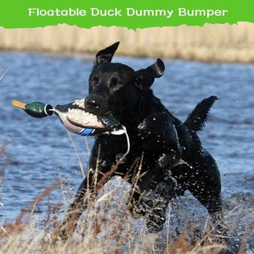ZRD Dog Training Kit, Dog Duck Toy, Duck Dummy Bumper for Dog, Duck Hunting Kit with Dog Treat Pouch, 2in1 Dog Training Clickers and Whistle - Dog Retriever Outdoor Training Kit