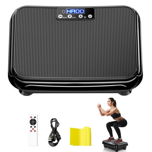 Vibration Plate Exercise Machine: TISSCARE Vibrating Plates for Lymphatic Drainage and Weight Loss, 300Lbs Capacity Full Body Power Shake Workout Platform for Home Cardio Fitness (Ink Black)