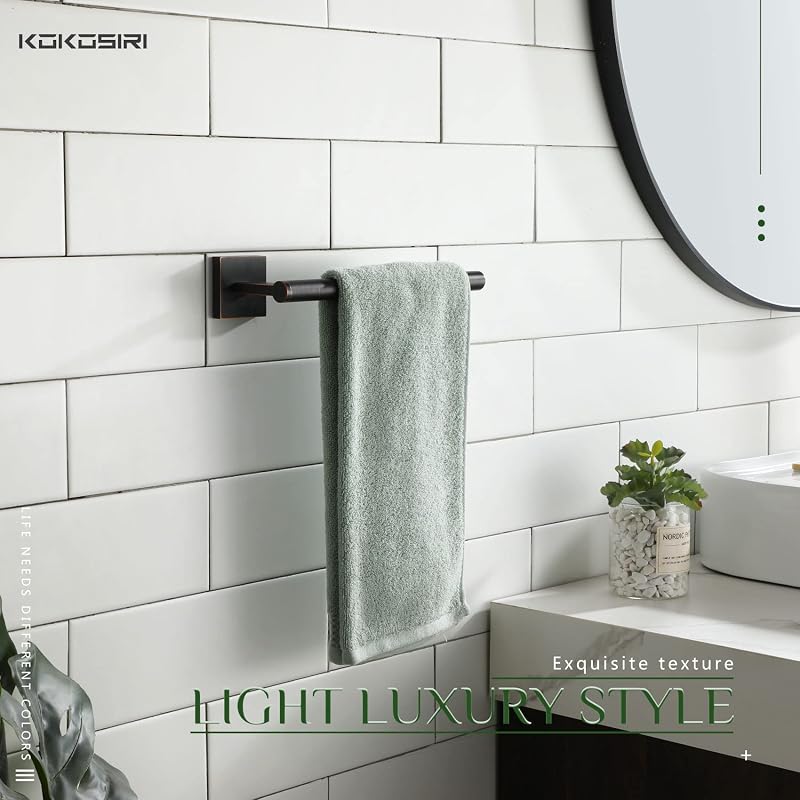 Oil Rubbed Bronze Towel Bar - Wall Mount Hand Towel Holder, Stainless Steel
