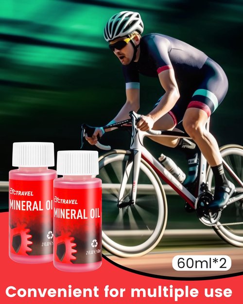 cyctravel Brake Bleed Kit for Shimano, TEKTRO, TRP Hydraulic Disc Brakes, Mountain Brake Bleed Kit Including High Performance Mineral Oil Brake Fluid (120ml).