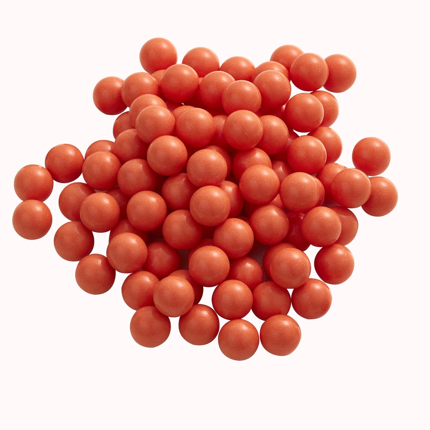 Lambid 100 X 50 Cal. Balls Ammo, Hard Nylon .50 Caliber Solid Paintball Balls for Self Defense Reusable Projectiles for Target Practice (Orange)