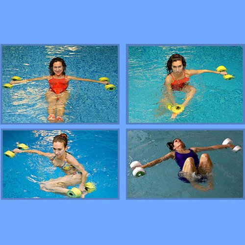 zufbisok 1PCS Water Dumbbells for Pool Exercise, Water Aerobics Equipment, Non-slip Solid Water Resistance Dumbbells for Water Exercise Pink
