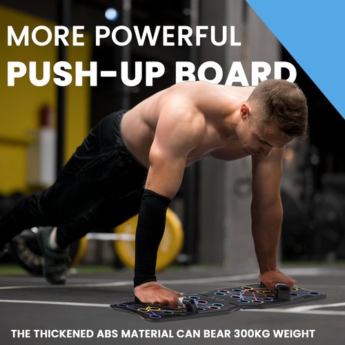 Push Up Board with Adjustable Jump Rope | Push Up Board for Men & Women | Multi-functional Push Up Bar System | Perfect Pushup Board for Exercise | Home Workout Equipment (9 in 1 Classic)