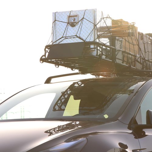 FORWODE 250LBS. 64" x 23" x 6" Roof Rack Carrier Basket, Universal Rooftop Cargo Luggage Rack Basket for Car, SUV, Truck