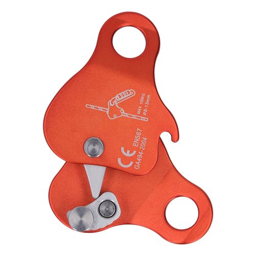 cardyven Rope Grab Ascender Riser Adjuster Fits Rope for Rocking Climbing Protection Rescue, Climbing Rope Grab Self Locking 8 13mm Climbing Rope Grab Stopper (Orange)