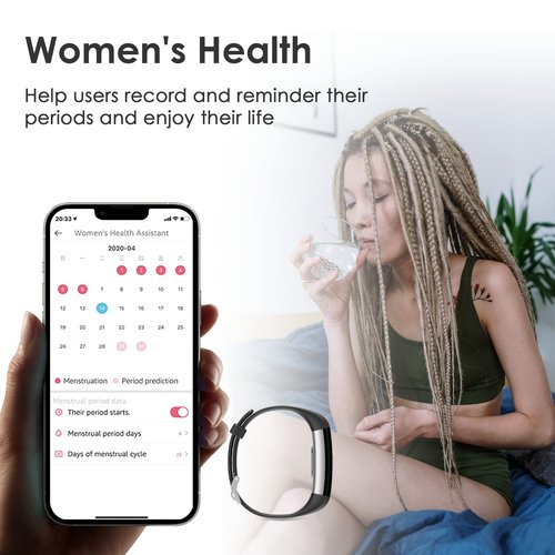 threesheep Fitness Tracker for Men and Women,Fitness Watch Waterproof with Activity Tracker and Sleep Monitor,Smart Watch for Android and iOS Phones(Black)……