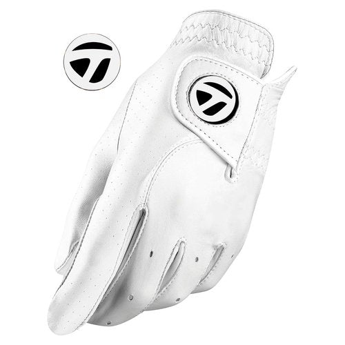 TaylorMade Tour Preferred TP Men's Golf Glove with Ball Marker - AAA Cabretta Leather/w Magnetic Ball Marker (Large - Worn on LH)