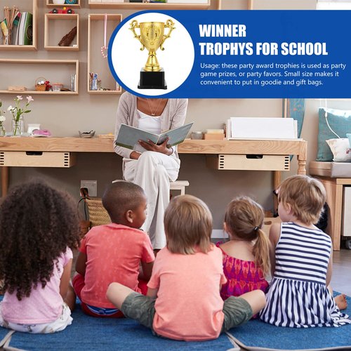 IMIKEYA Gold Award Trophies: Golden Trophies for Kids Awards Plastic Trophy Awards Trophies Cup for Kids Party Favors Sports Footabll Rewards Competition Tournaments