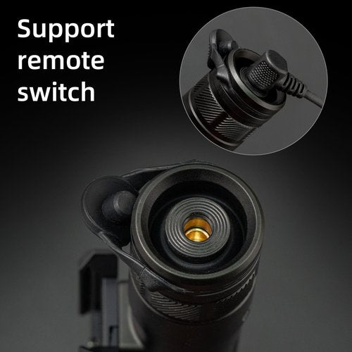 RovyVon GL8 Pro Flashlight with Adjustable Rail Adapter Tri-Mode Lighting Combo, 1800 Lumens White Light, 365nm UV and IR Illumiantor, Compatible with Remote Control