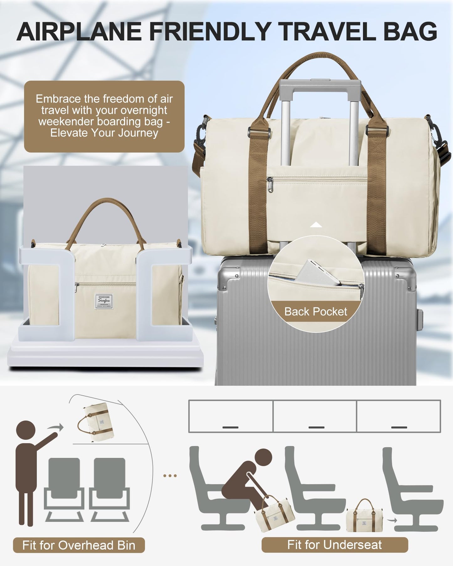 Gym Bag Womens Mens with Shoes Compartment and Wet Pocket Travel Duffel Bag for Women for Plane Sport Gym Tote Bags Swimming Yoga Small Waterproof Weekend Overnight Carry on Bag Hospital Holdalls