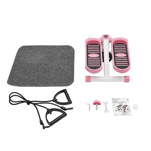 Surneis Portable Fitness Stepper, Under Desk Elliptical Stair Stepper Infinitely Adjustable Knob LED Screen 330.69Lbs Weight Capacity Hydraulic Drive System for Weight Loss, Shaping and Daily Exercise