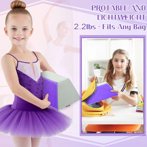 Stunt Stand Cheer Flyer Balance Trainer - Cheerleading Balance Trainer for Flyers, Gymnastics Beam & Core Strength, Non-Slip Design, Purple