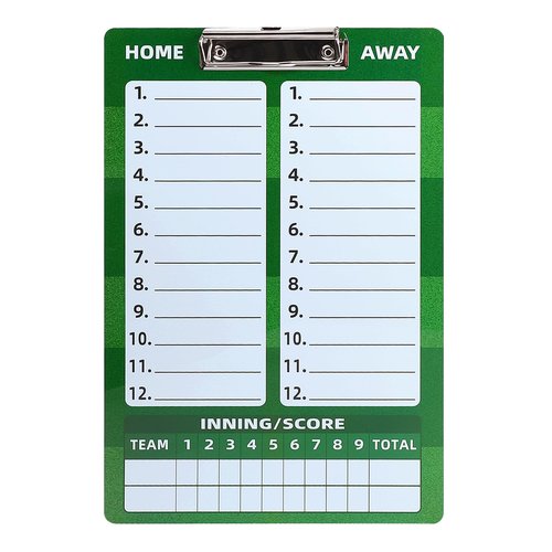 Baseball Dry Erase Coaches Clipboard，Baseball Dry Erase Coaching Board Double-Sided Baseball White Board for Coaches Writable and Erasable Baseball Clipboard Dry Erase Baseball Lineup Board