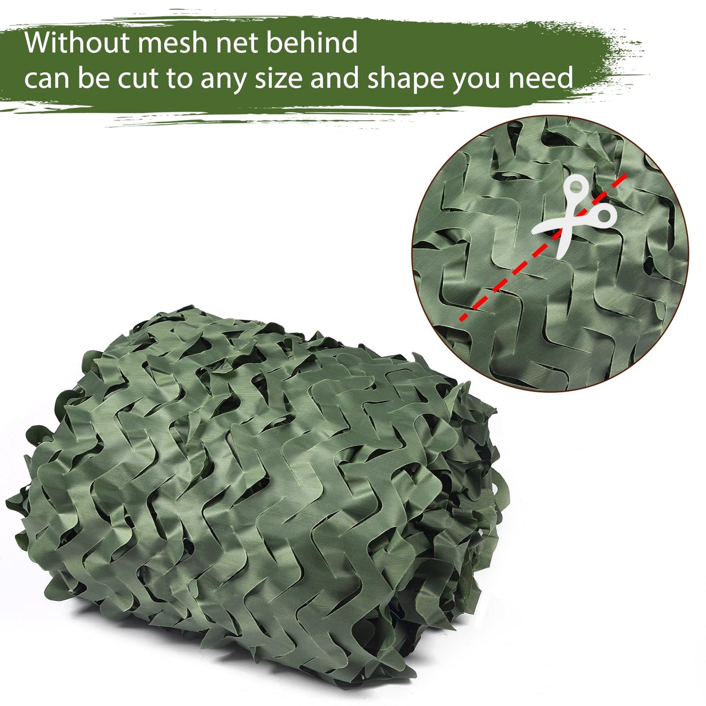 Yeacool Camo Netting Camouflage Netting Camo Blind Army Net Sunshade Mesh for Hunting Military Decorations Party Shooting Outdoor(Dark Green, 6.5ftx4.9ft, 2m*1.5m)