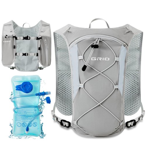 Running Hydration Vest, Lightweight Hydration Pack for Running Women Men, Water Vest with 1.5L Bladder, Adjustable Breathable Reflective for Runnning Trail, Marathons, Hiking, Cycling