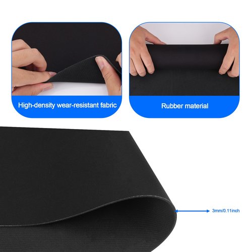 Ellipse Leg Exerciser Mat, 24x15 inch Non-Slip Workout Mat for Under Desk Elliptical Machines Durable Rubber Exercise Equipment Foot Pedal for Office Home Floor Protection