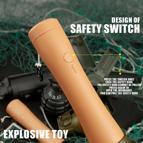 Zhongren Airsoft Grenades CS Dummy Hand Grenade Toys for Army Tactcial Role Play or Movie Prop(Black)