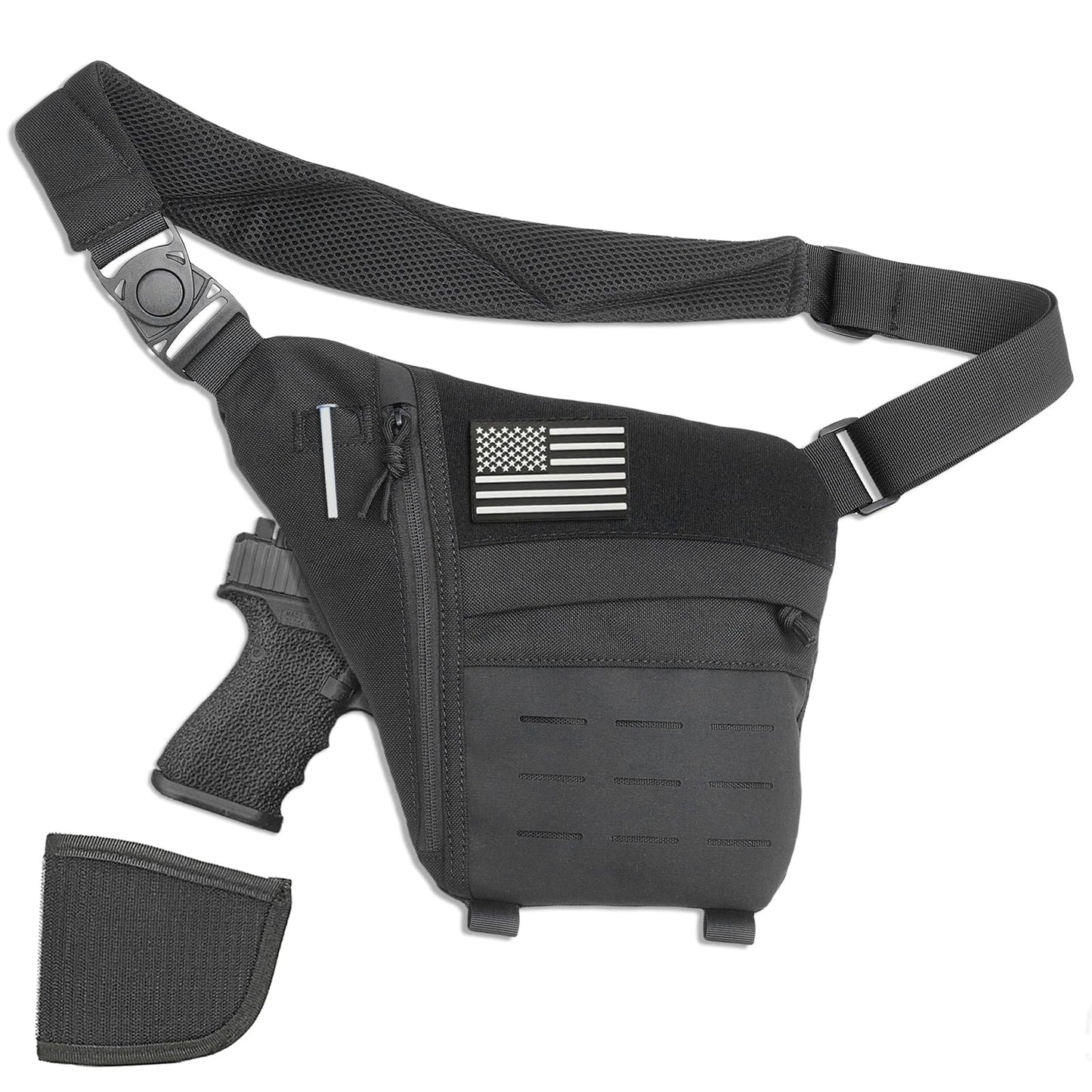 WCALULEG Tactical Sling Bag for Men Women Crossbody Anti-Theft CCW Sling Bag EDC Carry