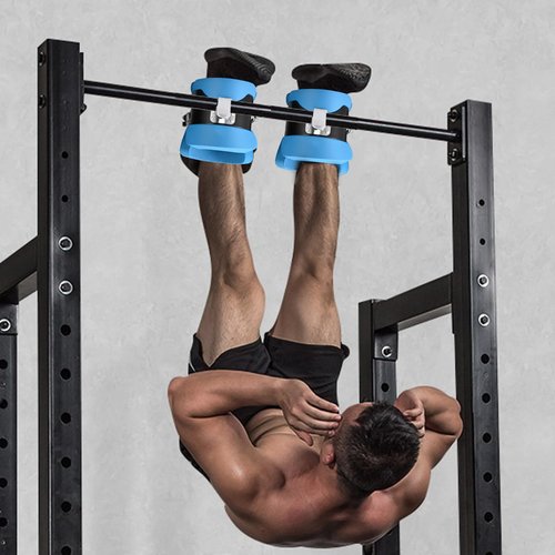 ZGROCK Anti Gravity Inversion Hang Up Boots Inversion Boots Gravity Compression Relief Exercise Recovery with 2 Meter high Intensity Band (Blue)