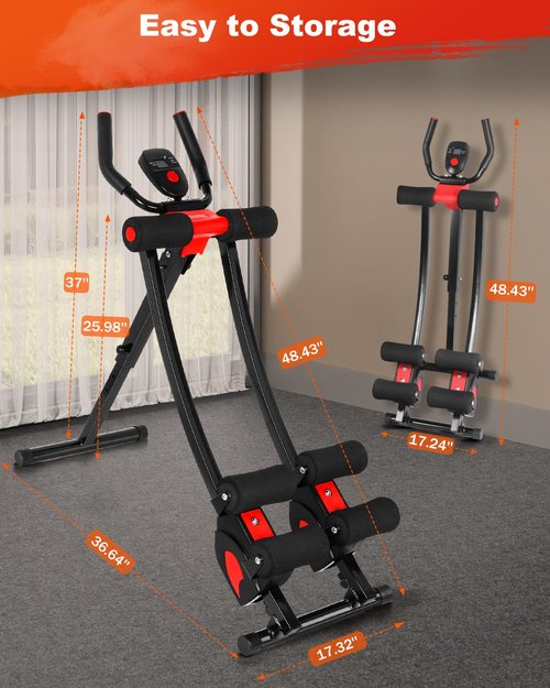 GIKPAL Ab Machine, Ab Workout Equipment for Women, Adjustable Ab Trainer Machine for Stomach Workout at Home Gym, Ab Crunch Exercise Equipment Abdominal Trainer for Beginner