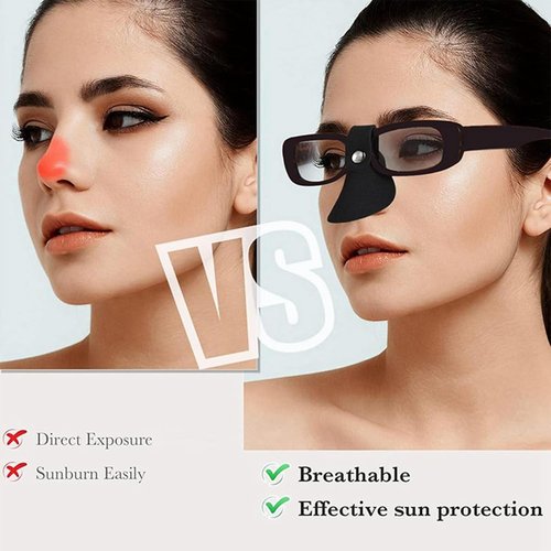 Apujent 5Pcs Nose Guards Sun Protection For Glasses, Nose Shield For Sun, Uv Nose Protection Covers, Sunshade Nose Protector For Glasses Comfortable Breathable Skin Care For Hiking, Climbing, Cycling
