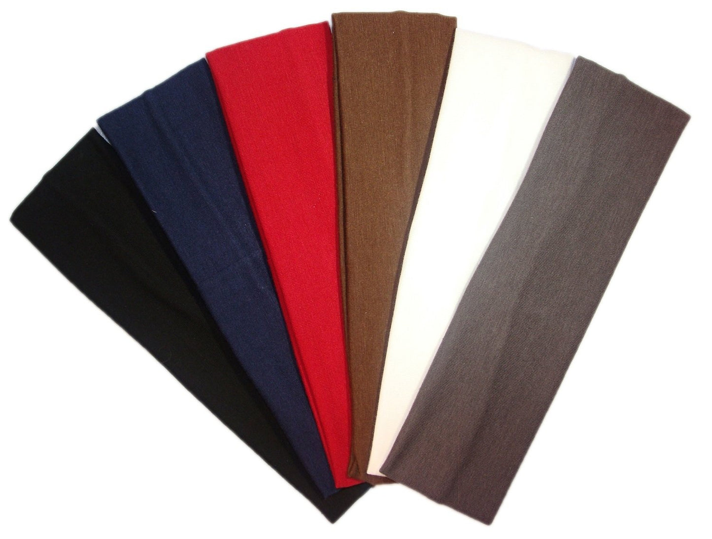 Cotton Headbands 6 Pack Stretch Elastic Yoga Soft and Stretchy Sports Fashion Headband for Teens Women Girls by Kenz Laurenz