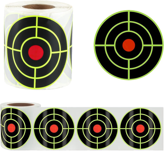 3 Inch Splatter Targets - 200 Pcs Reactive Paper Target Stickers for Archery & Bow Shooting Practice