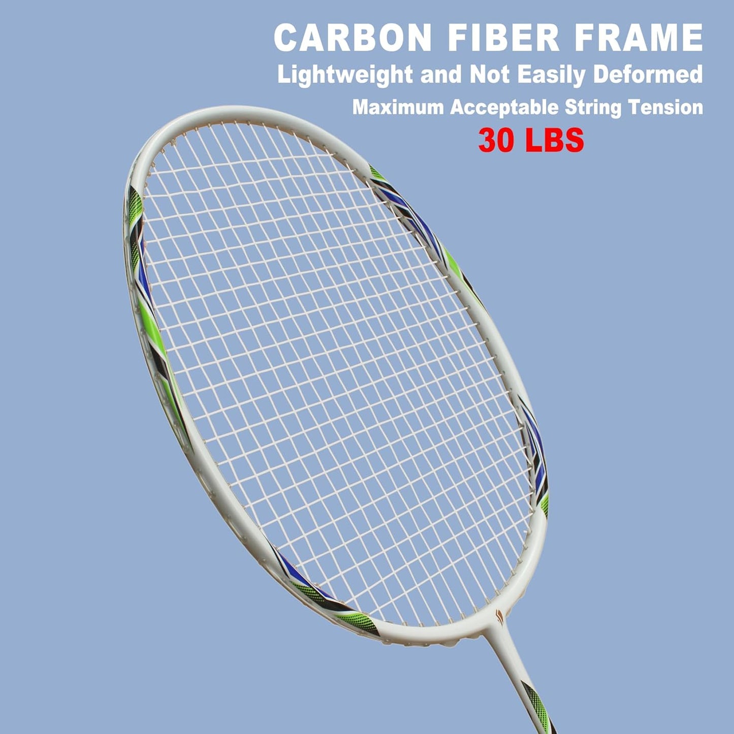 2 Pcs Professional Badminton Rackets Full Carbon Fiber Badminton Racquet