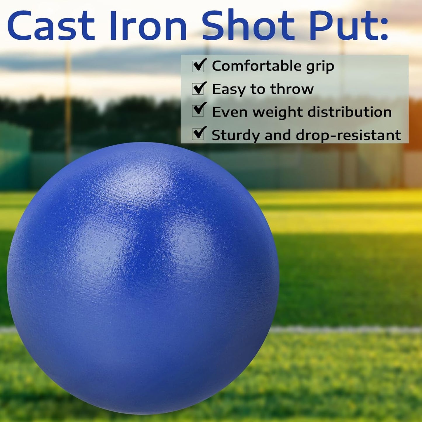 2 Pack Iron Shot Put Set Shot Put Ball 8lbs Sport Track and Field Weight Balls for Outdoor High School Practice Throwing