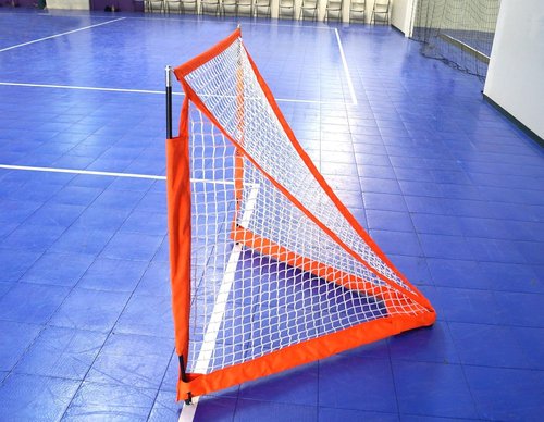 Bownet Box Lacrosse Goal Net (4' 6") Durable, Collapsible, and Portable Lacrosse Goals - Great Sports Equipment for Indoor and Outdoor Practice, White (BowLAX 4-6Box)