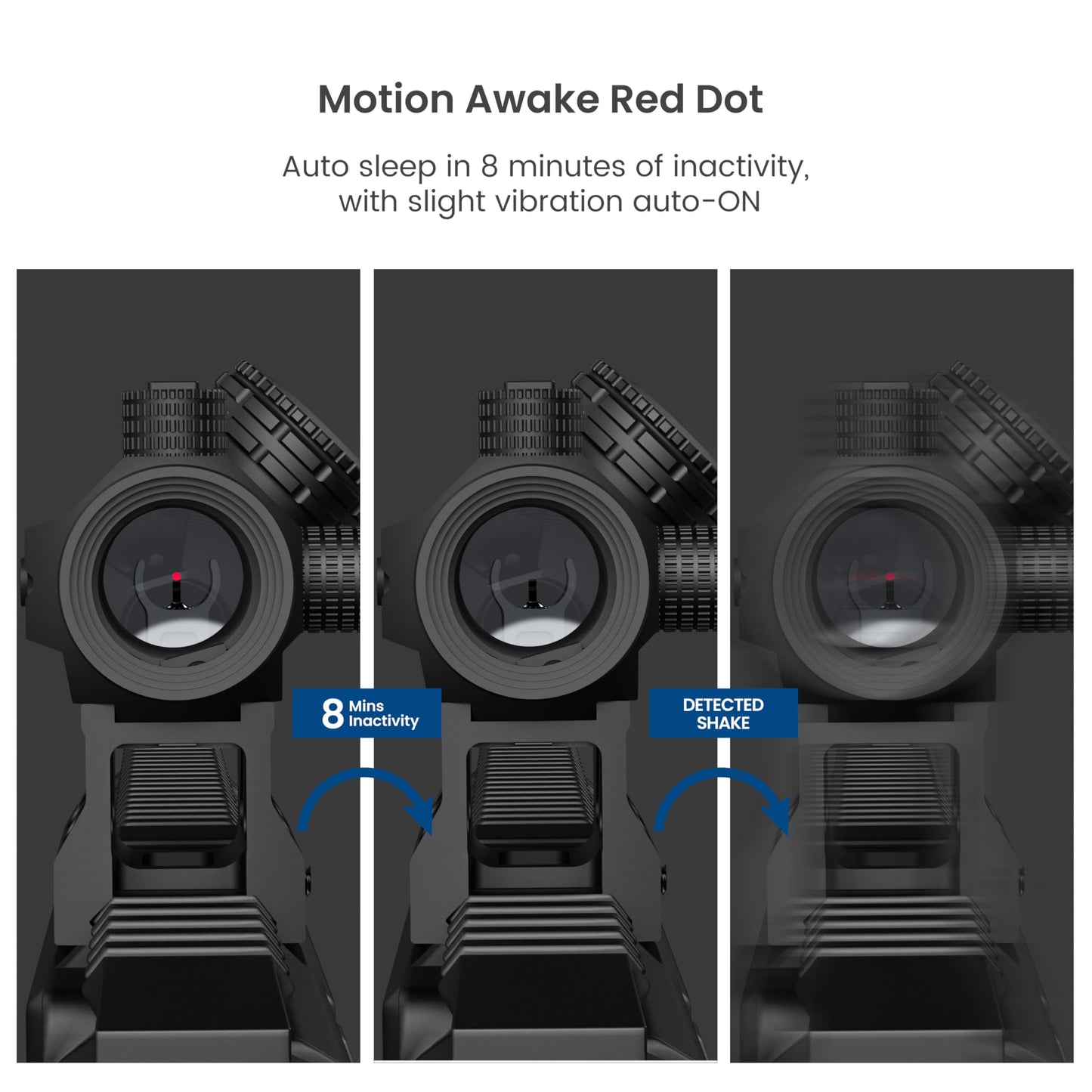 Feyachi 2MOA Red Dot Sight - V30 1x20mm Compact Red dot Optics with Motion Awake Low Profile and Absolute Co-Witness Mount, Flip Up Lens Covers and Anti Reflection Device