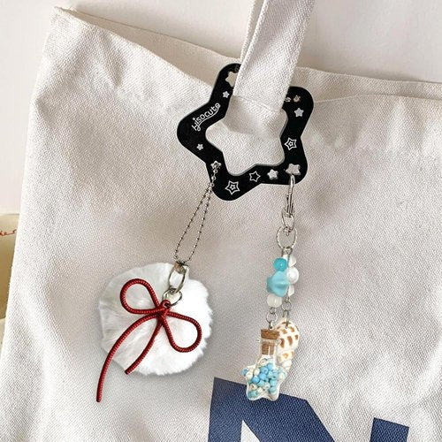 6Pcs Keychain Carabiner for Keys Acrylic Clips for Hanging Cartoon Key Chain Hooks Cute Key Clip Korean Keychain Hook Fruit Star Cupcake Carabiner Keychain for Small Item Pendant Bag Decoration Buckle