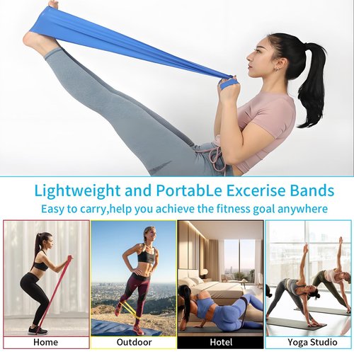 ywduoying 15 PCS Pilates Essential Kit for Women Pilates Ring Ball Resistance Bands Exercise Equipment for Home Workouts (Pink)