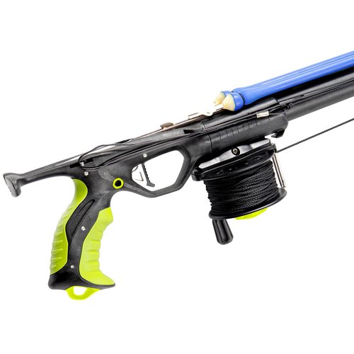 Mares Strike Speargun for Spearfishing | 28mm Barrel, Stainless Steel Release, 6.5mm Shaft, Ergonomic Handle & Horizontal Reel | Optimized for Oversized Bands & Accurate Shots, 90 cm